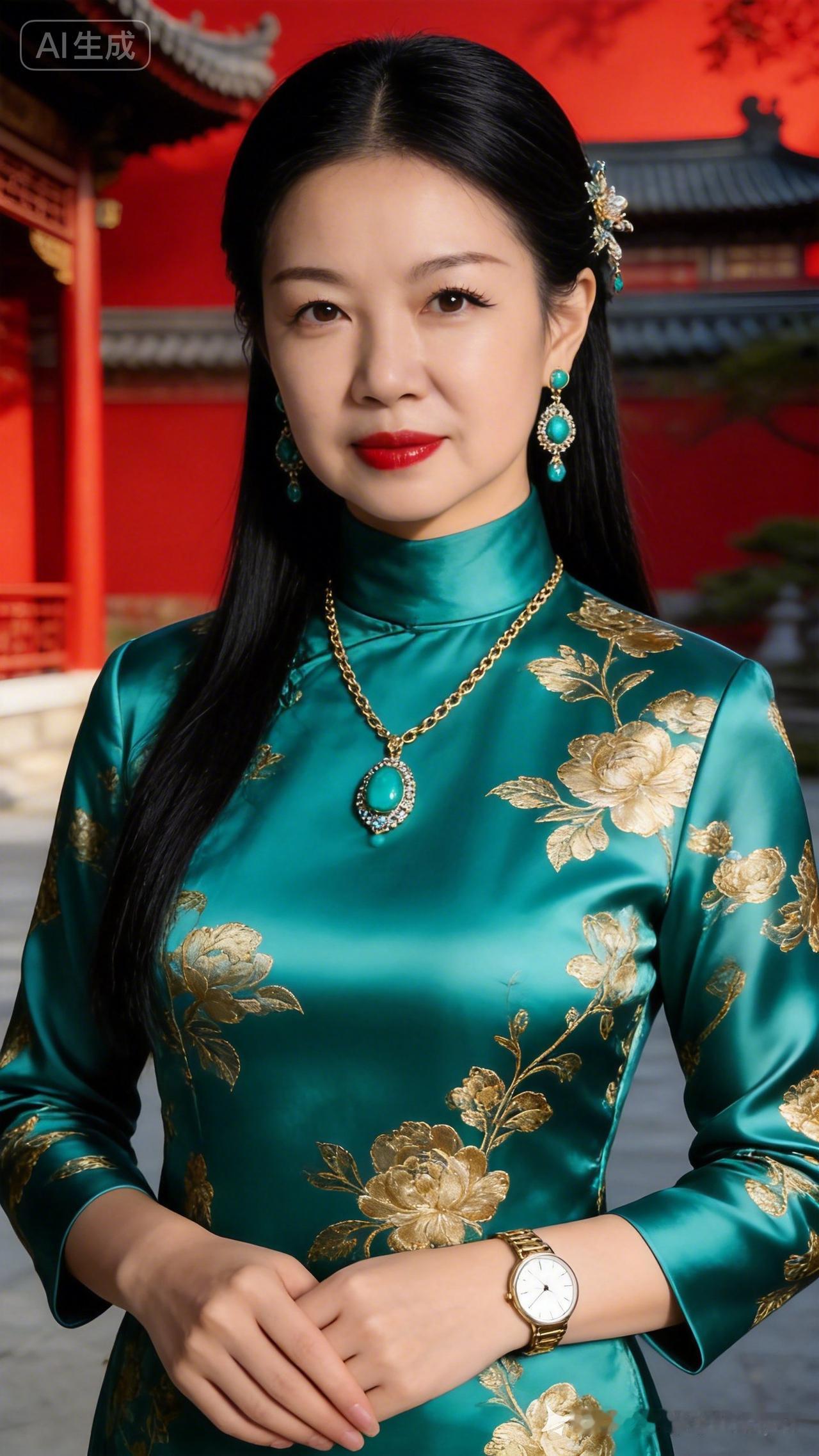 优雅旗袍秀，红墙绿衣映古韵！