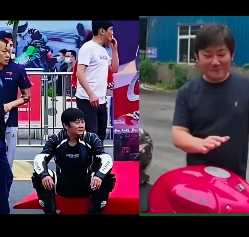 五年前的重庆摩博会张雪连展位都没有，只能带着兄弟伙发传单，五年后，本想着签约埃