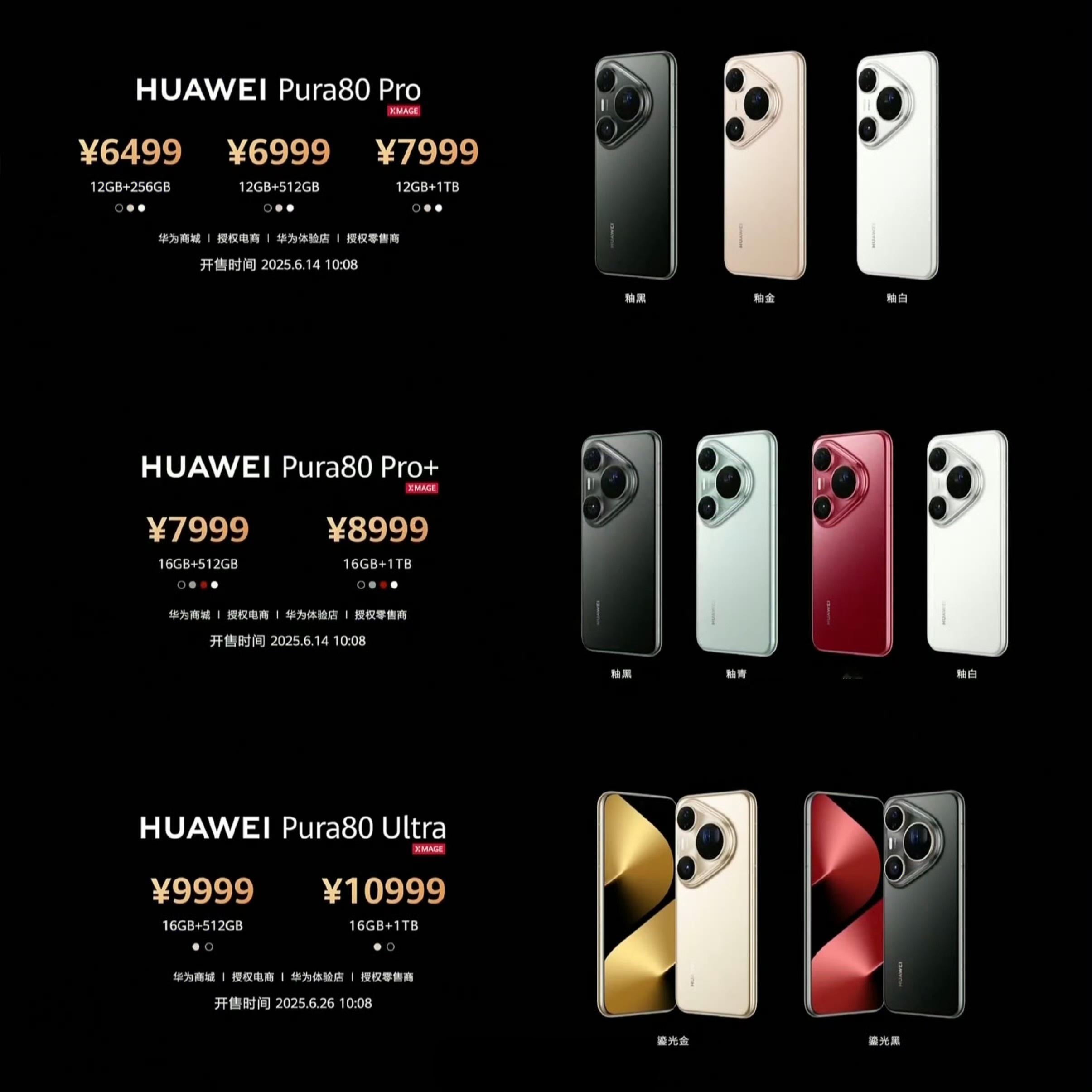 既然隔壁性价比手机都可以五六千甚至更高了，那么华为Pura80价格6499起步，