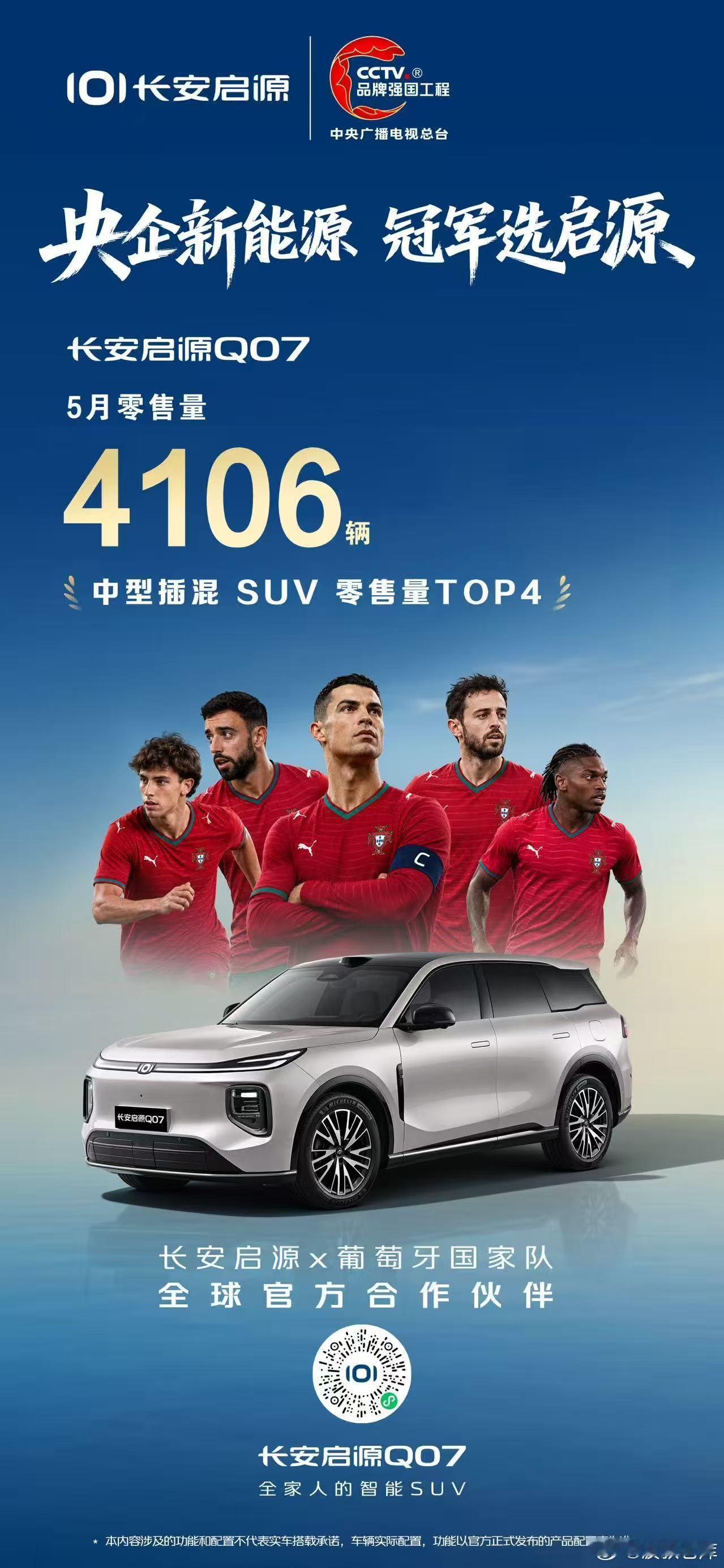 长安启源全新Q055月零售量15954辆登顶紧凑级SUV月度零售冠军长安启源