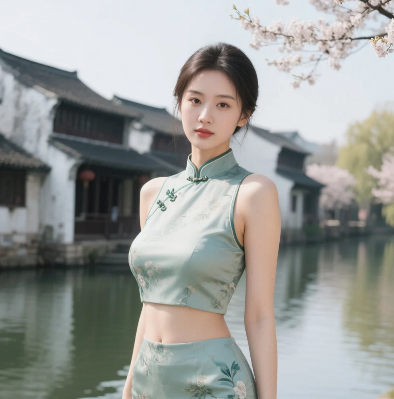 穿上改良旗袍，走进江南的旧时光