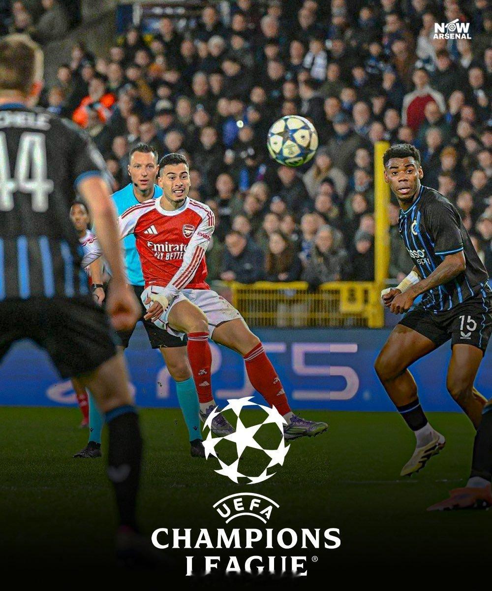 新纪录|马丁内利成为阿森纳队史上首位在欧冠联赛中连续五场比赛进球的球员。布鲁日v