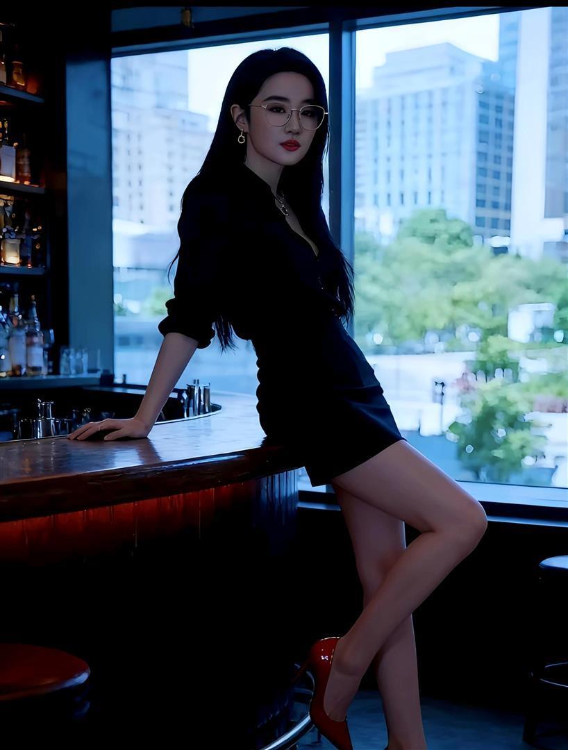 太有女人味了！第一次看到女神刘亦菲戴眼镜的写真，这也太美了吧