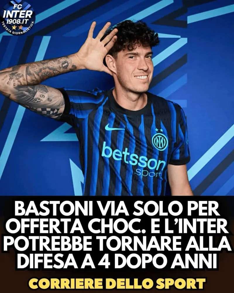 如果国米同意了巴斯托尼的转会，很大的可能是，齐沃要换阵四后卫。巴斯托尼曾为了留在