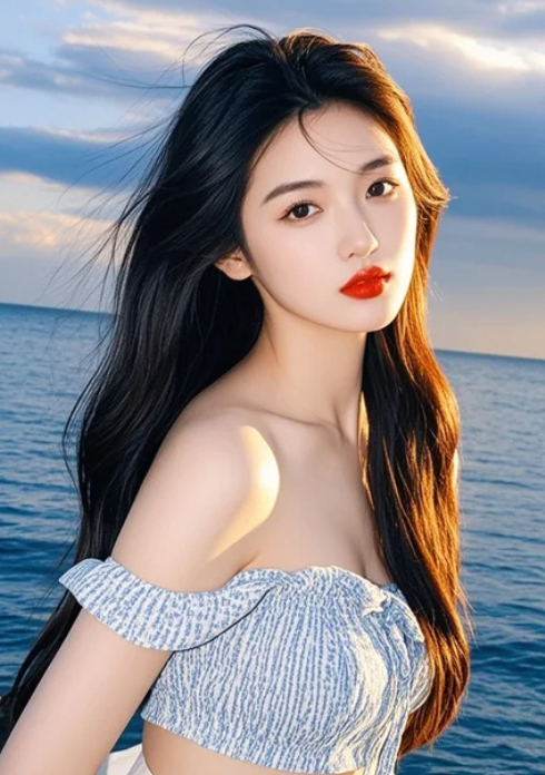 美女望向镜头，那一眼仿佛穿透了所有喧嚣与距离！