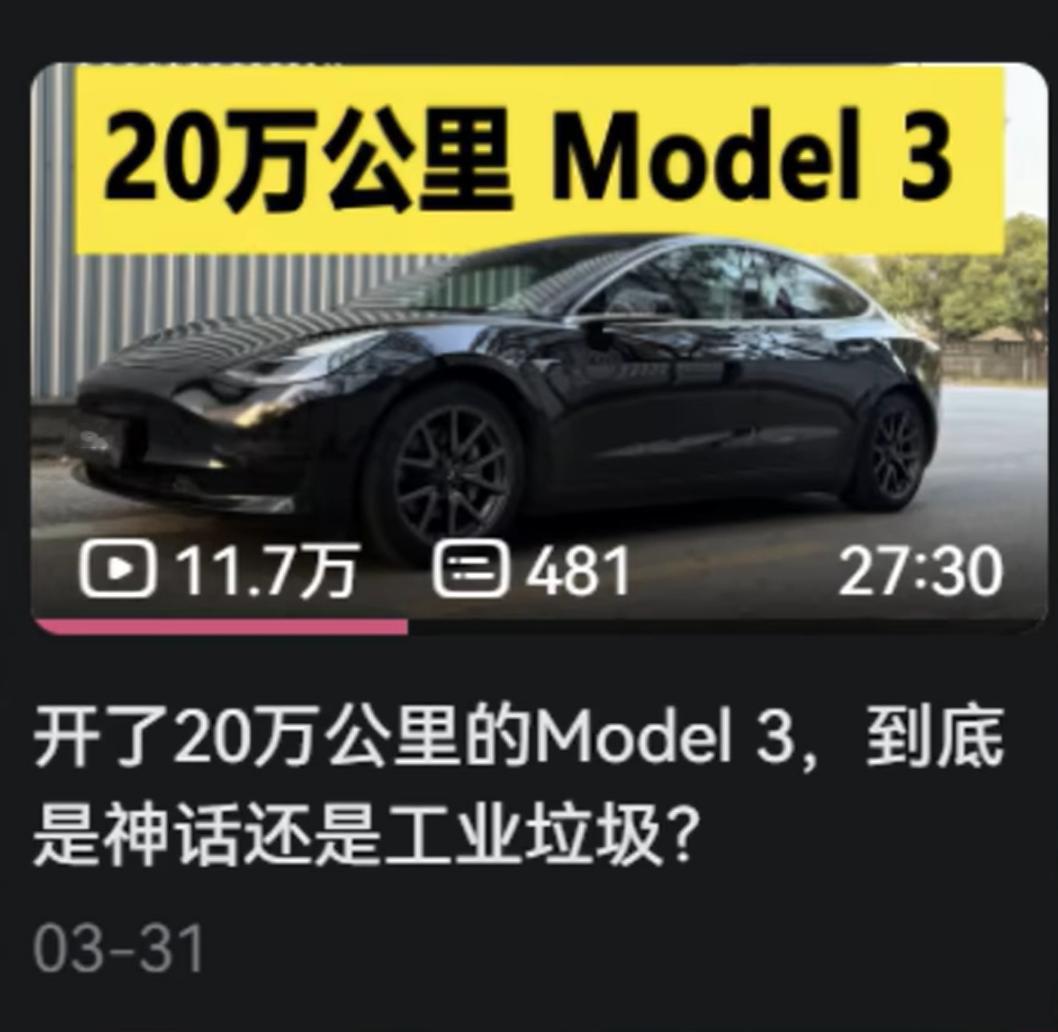 网上看到个车主，特斯拉Model3开了6年21万公里，电池充不进电了。去问维修