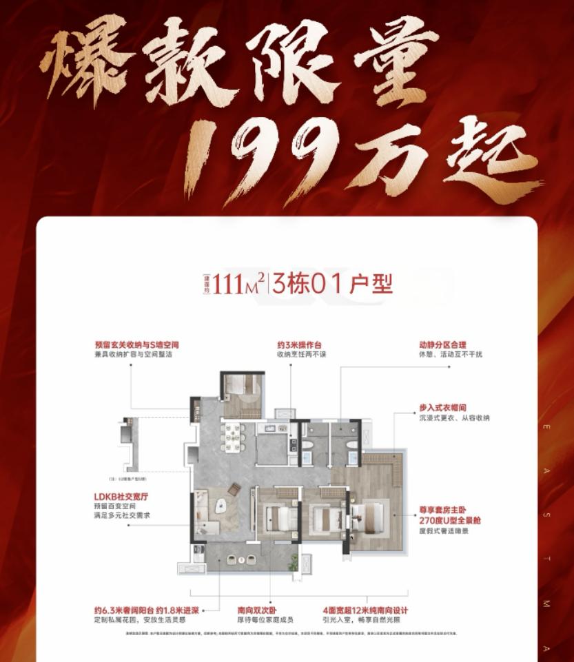 【开盘首发后即降价】备受关注的蕉门新盘东Y府在上个月正式开盘，凭借很卷的户型吸引