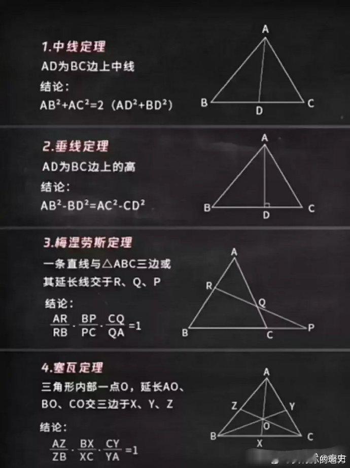 这个可以转走初中数学竞赛几何中常用的24个必备定理。。。在选择题或者填空题中能节