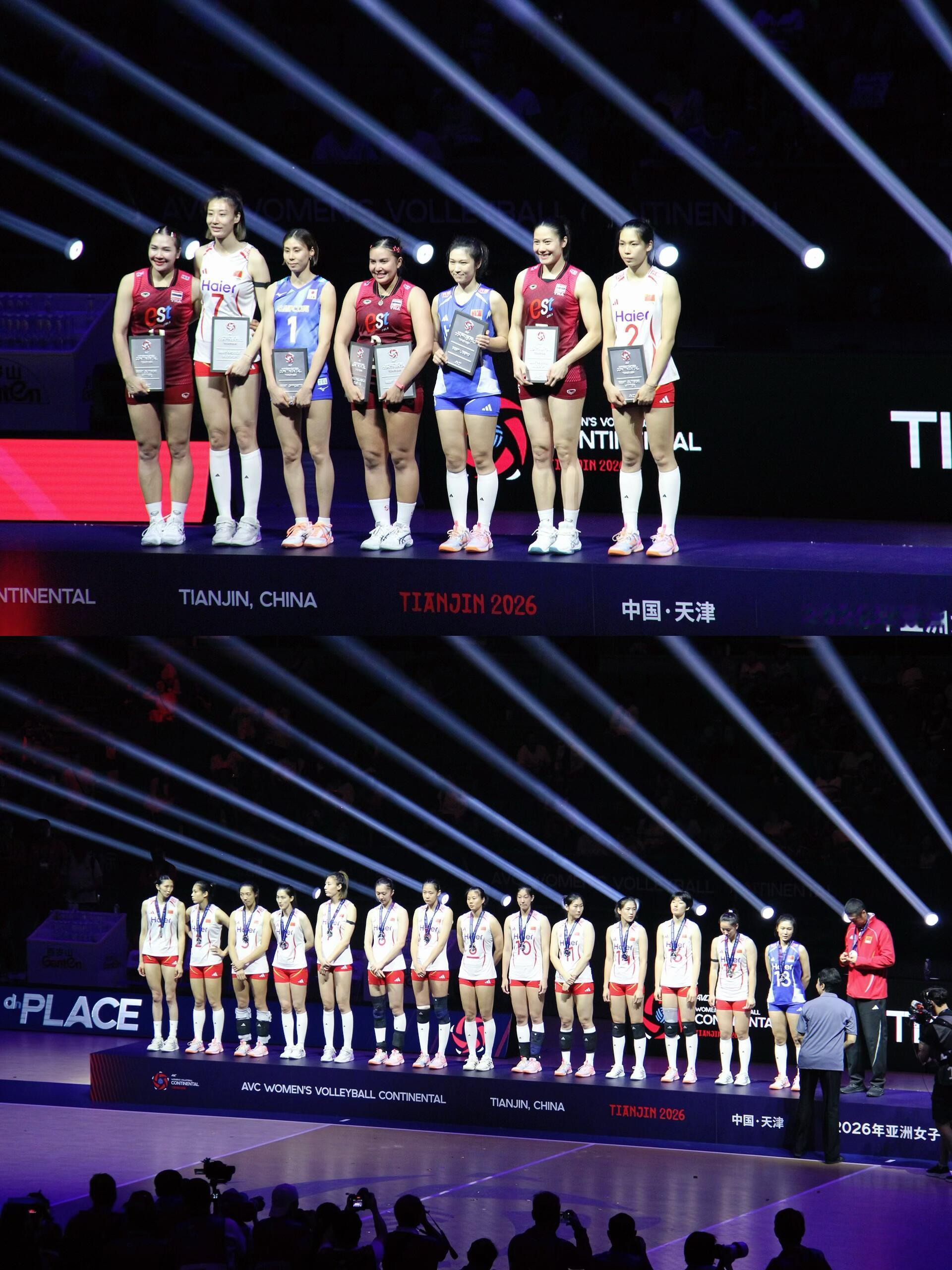 中国女排名次没掉积分掉了中国女排决赛输给泰国后，中国女排世界排名仍是第7，但积分
