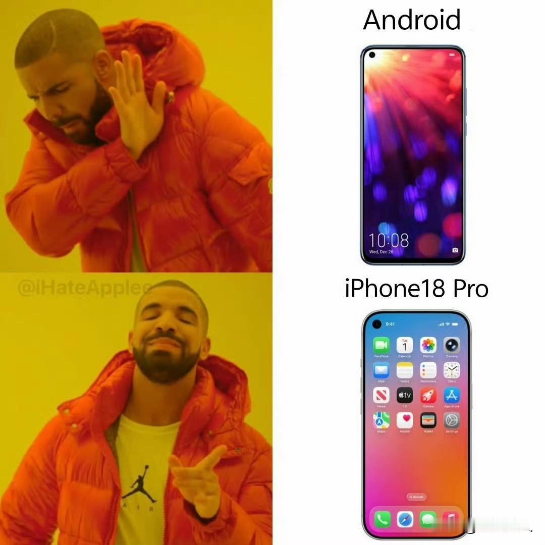 安卓:左上角打孔的全面屏实在太难看了。iPhone:但是iPhone例外！！