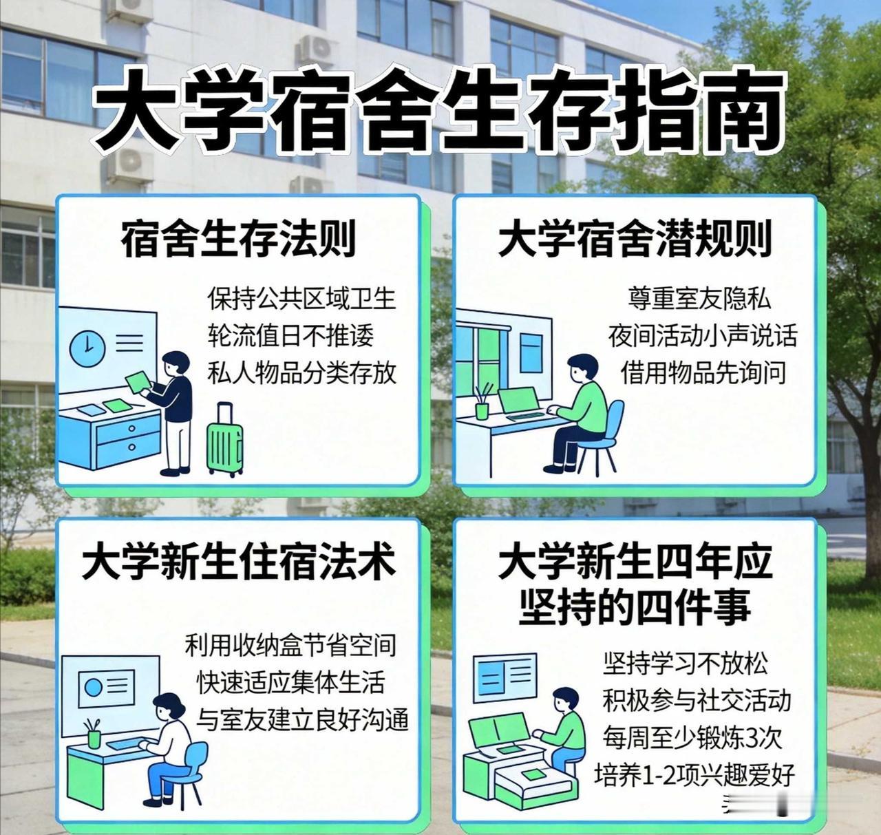 大学新生宿舍生存指南：避开90%的糟心事！大学新生宿舍生存10条铁则：