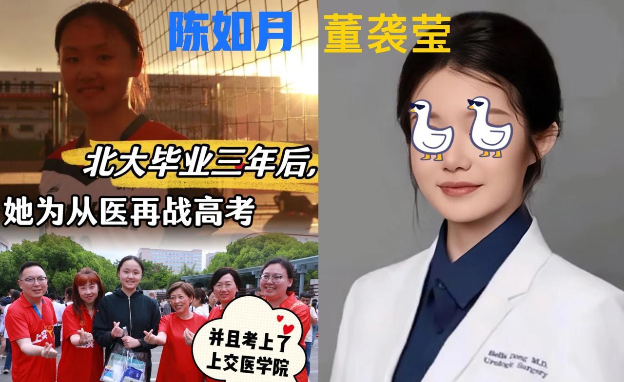 对比一下这2个女孩学医经历陈如月：北大金融学霸落选协和4+4，从大二开始选修