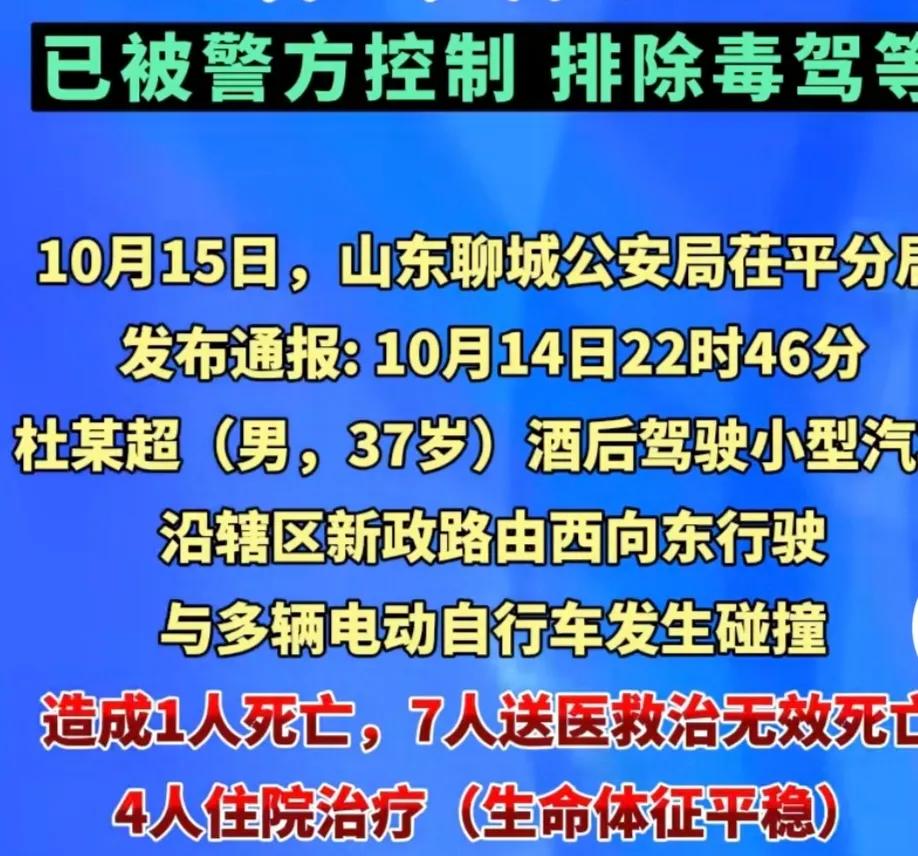山东聊城这起酒驾事件，真的是害人害己。据通报肇事司机酒精检测含量高达195，什么