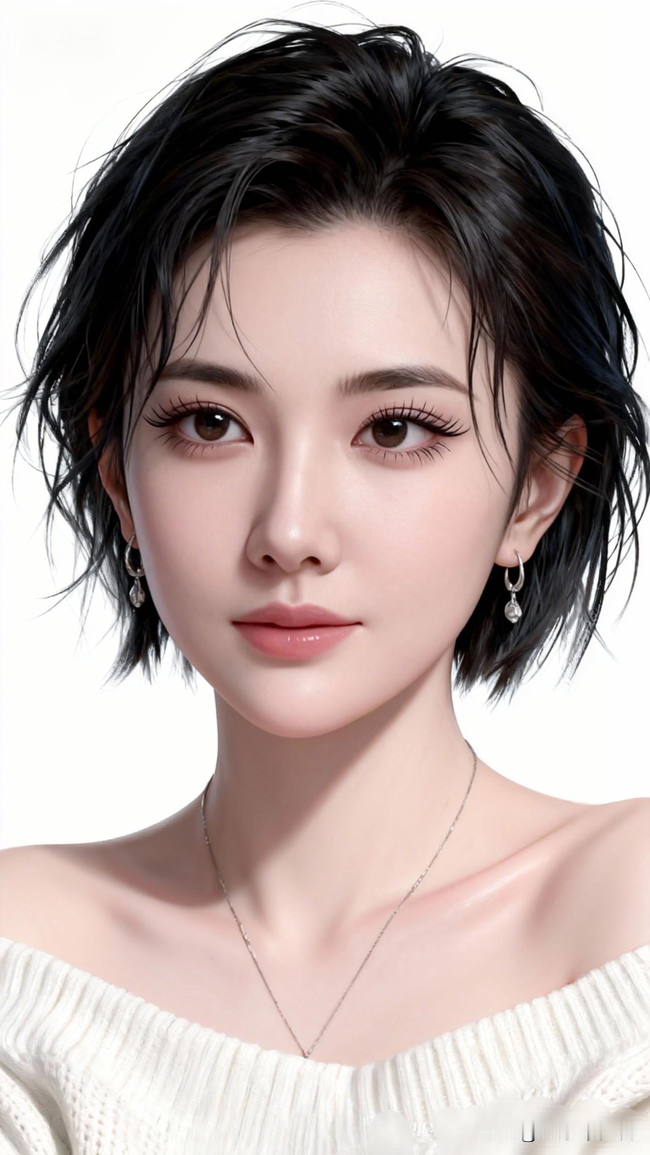 黑发如墨，明眸似水。有哪些日常又气质的穿搭推荐甜美短发少女，温柔动人，尽显青春