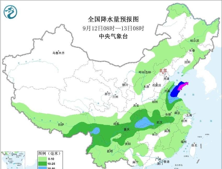 最新数值又开始逐步北调10-12号河南山东地区的降雨过程，强降雨中心重回河南北部