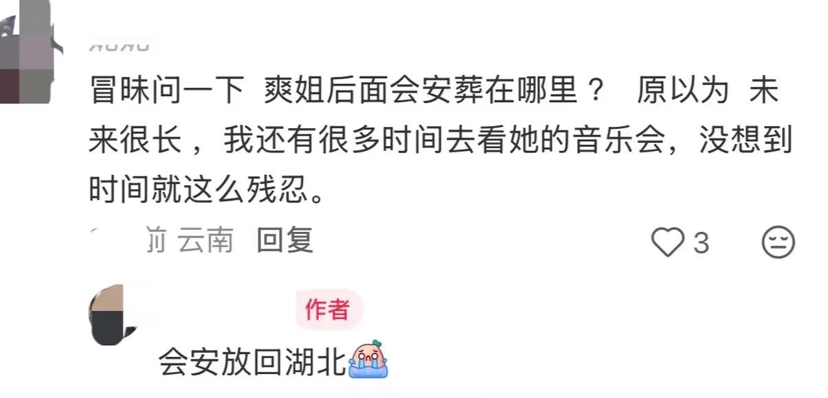 龚爽的父母选择把女儿的骨灰带回老家湖北安葬，或许也是为了女婿何嘉炜考虑，毕竟龚爽