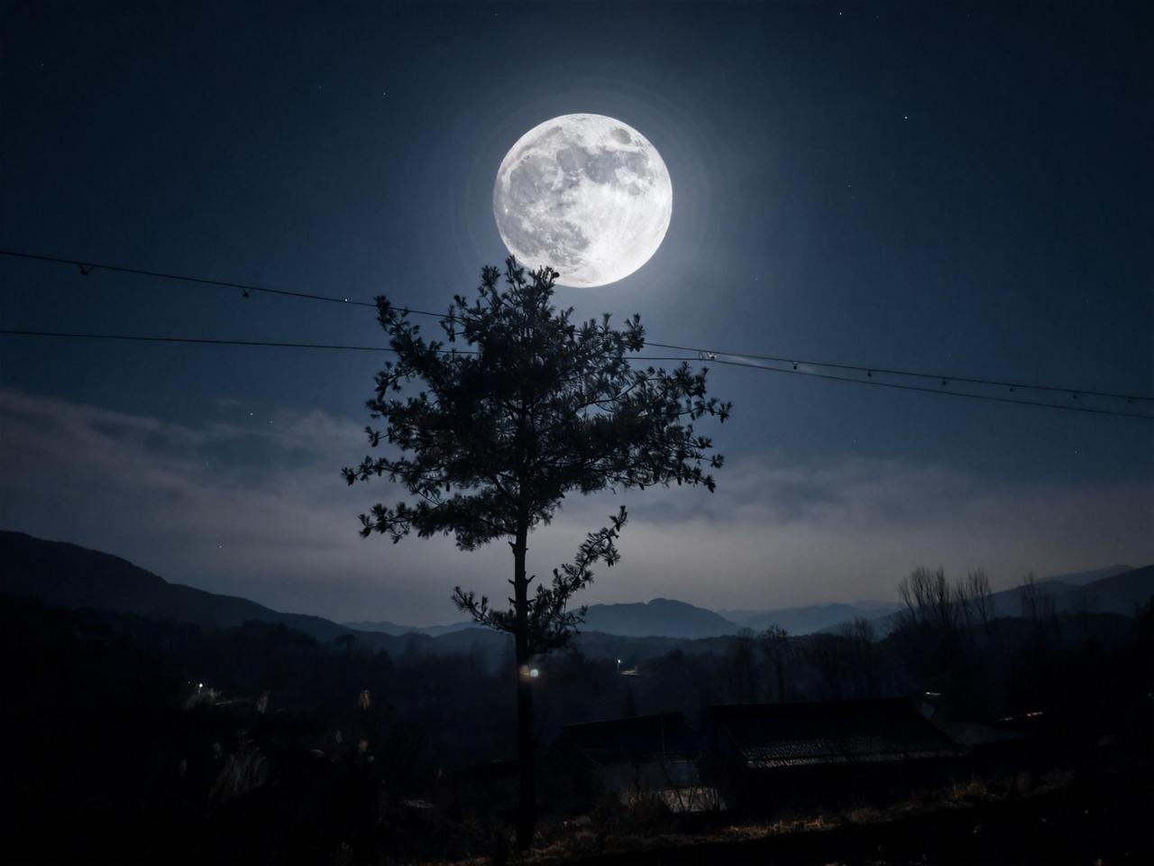 AI创作特效拍月亮摄影日常