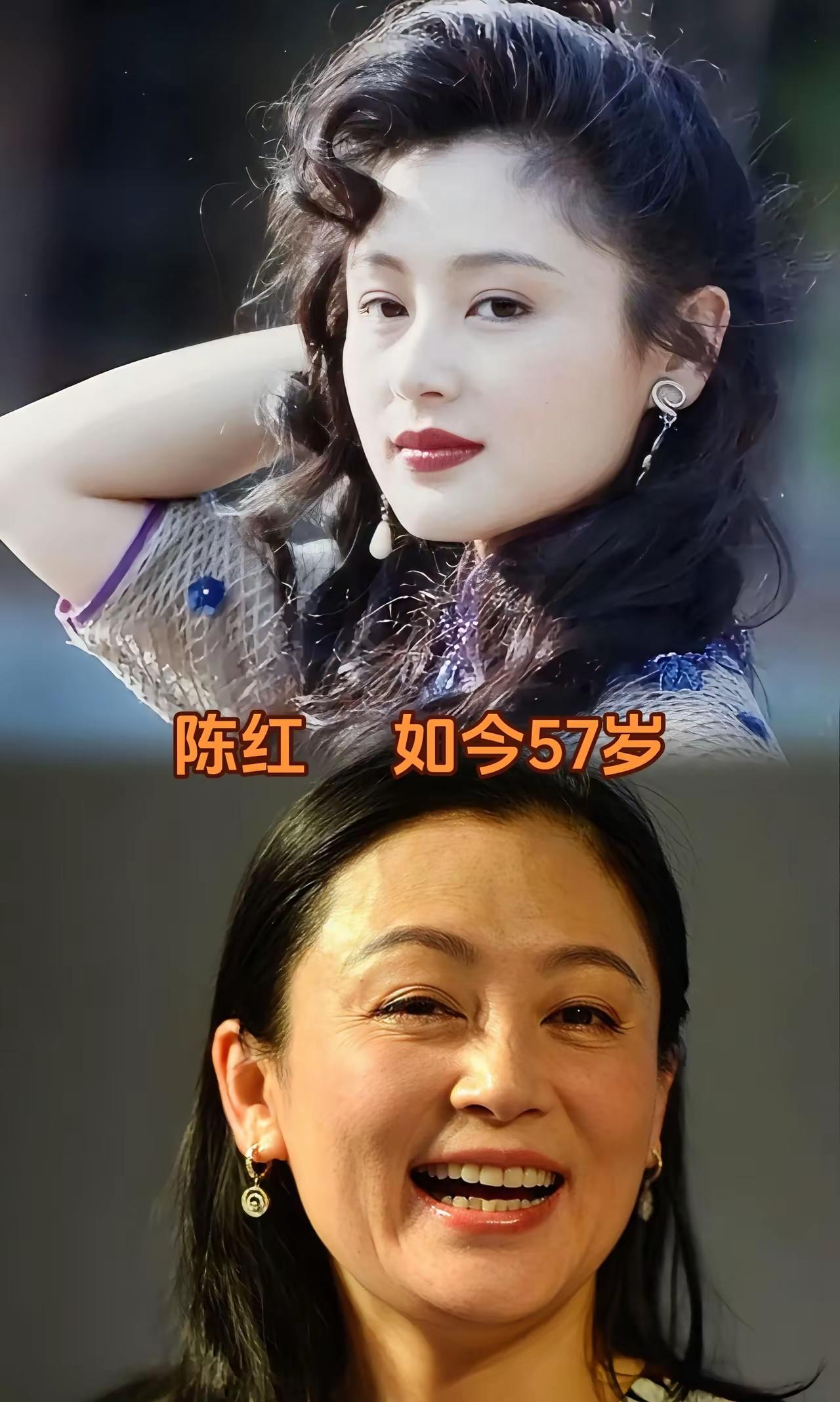 妥妥的一眼万年，这些老阿姨年轻时个个长相出众。陈红已经57岁了。蒋勤勤已经