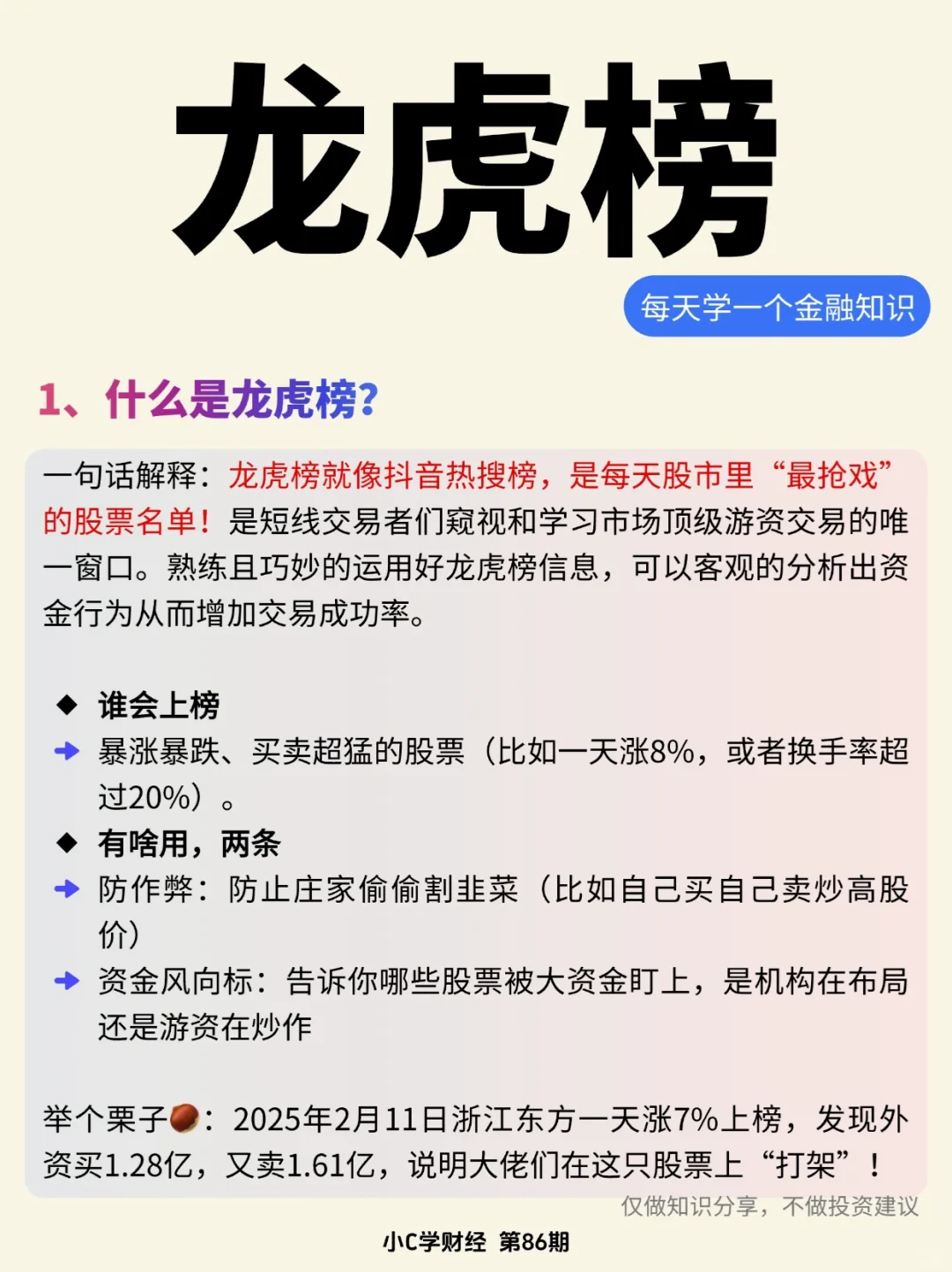 金融小知识:龙虎榜❗️