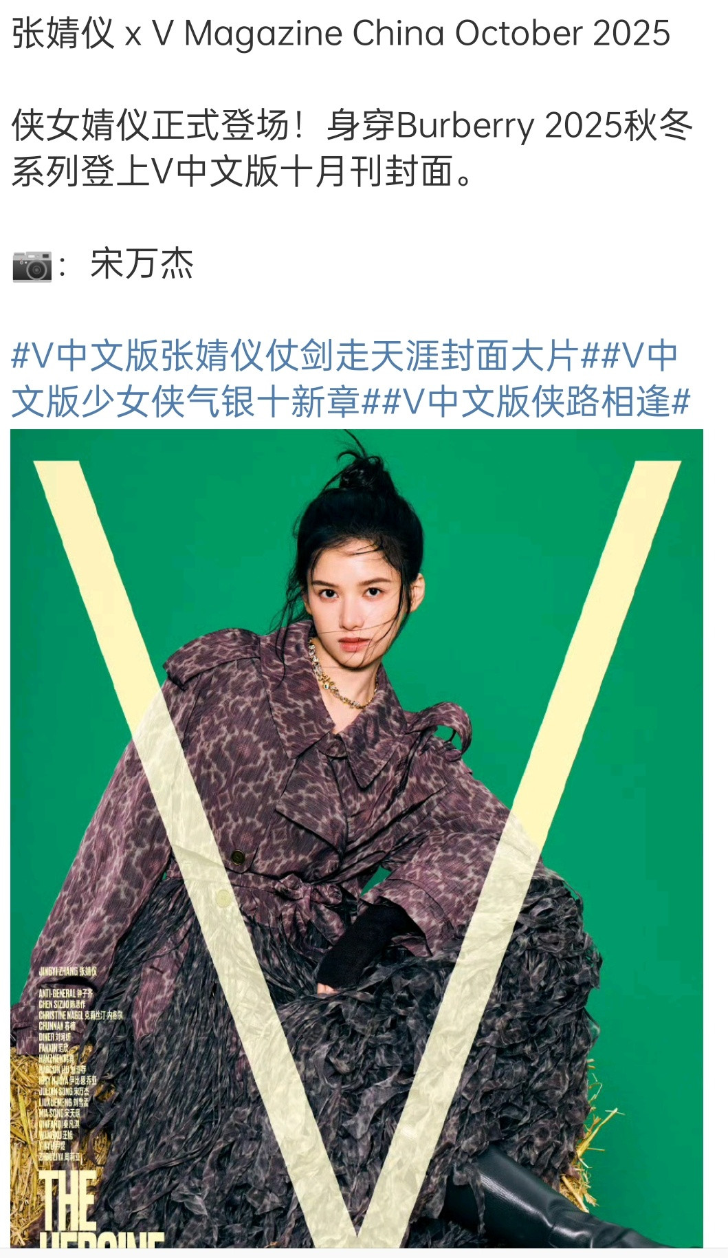这种基本是有品牌买单的现在很多明星上杂志没品牌买单，都穿高定当遮羞布​​​