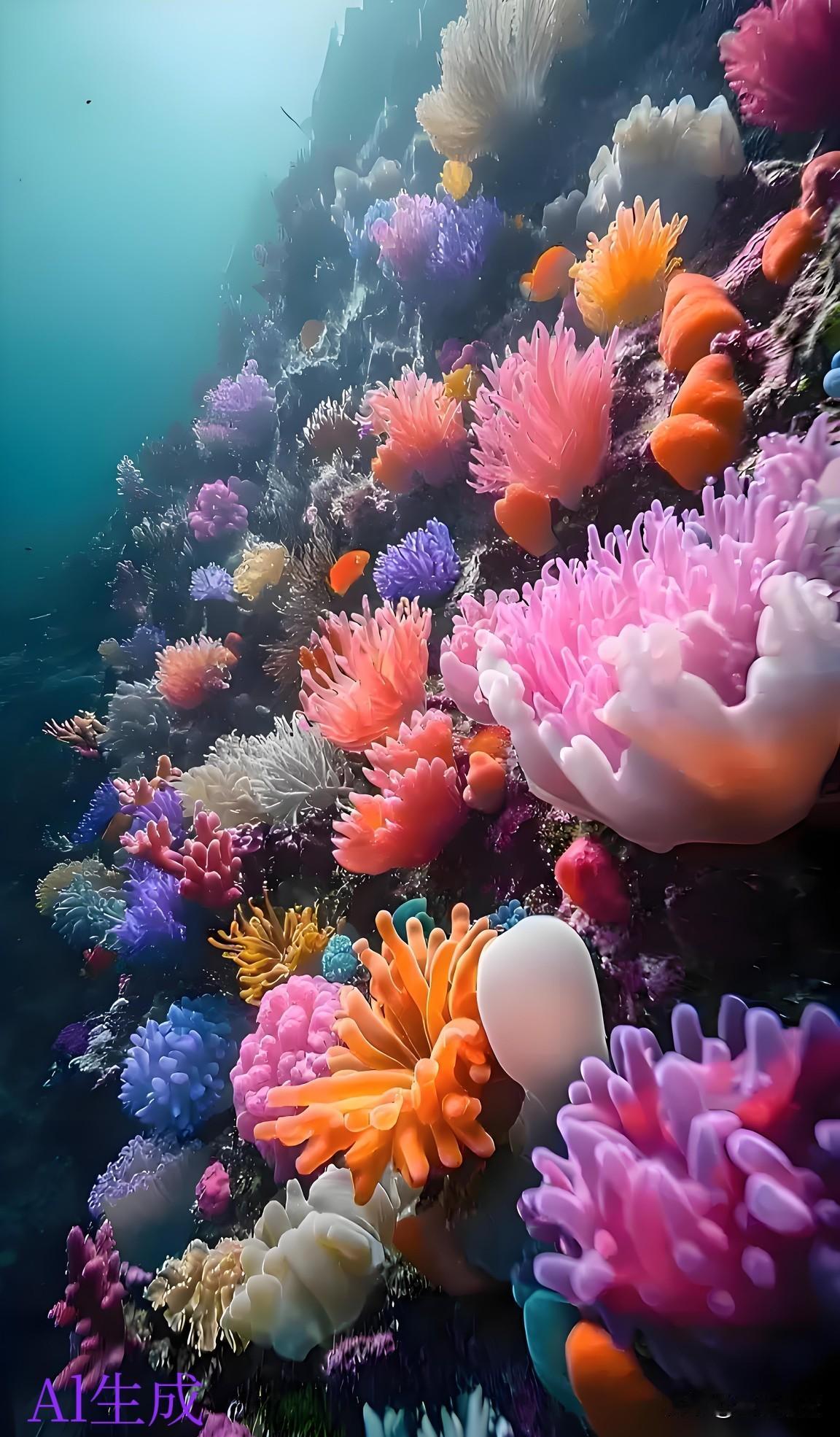 海底世界真是美轮美奂千奇百怪的珊瑚多姿多彩五彩斑斓的鱼儿畅游嬉戏这样的奇特