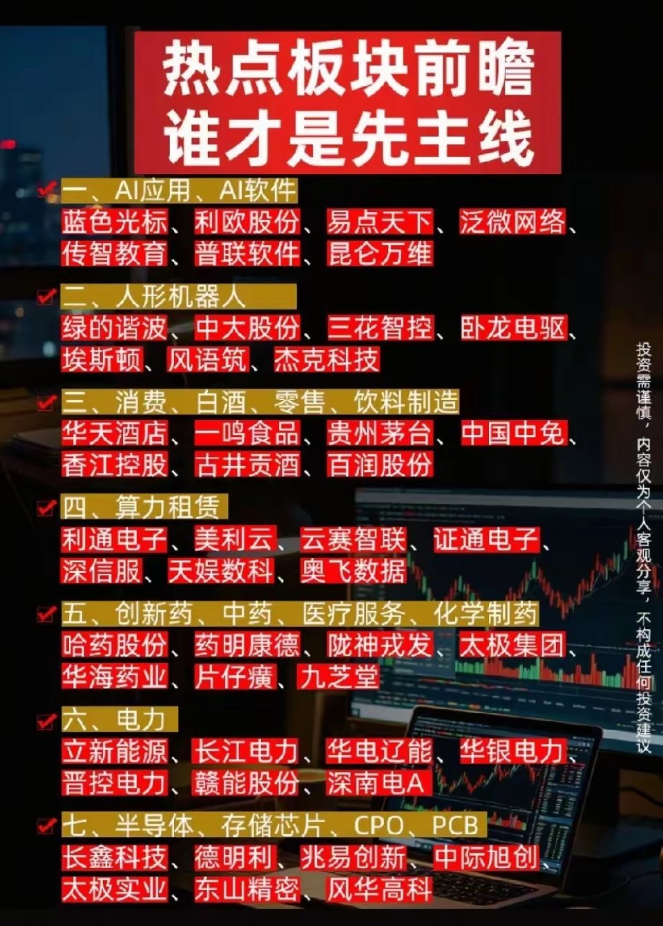 七大热点板块前瞻！梳理下周市场核心潜力主线当前A股板块轮动加速，成长、消费、防御