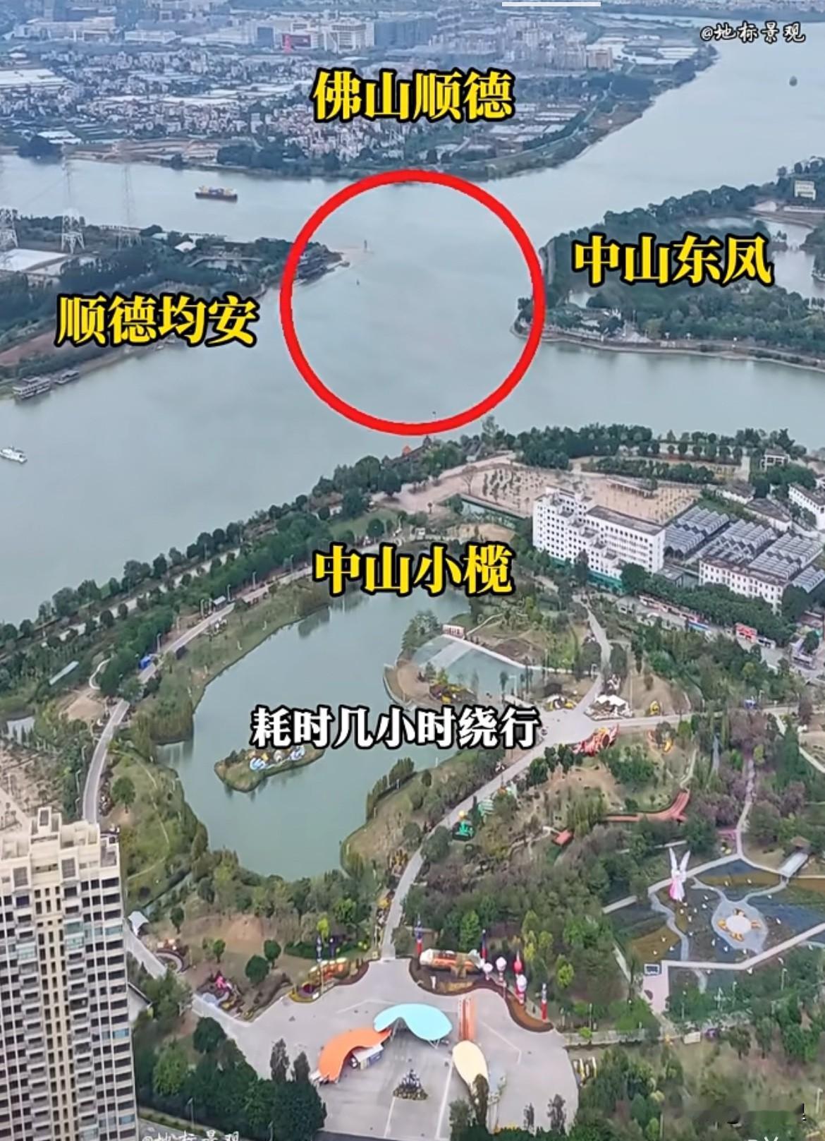 这估计是珠三角最憋屈的黄金水道，明明四地只隔着几百米的江面，却要耗时几小时绕行，