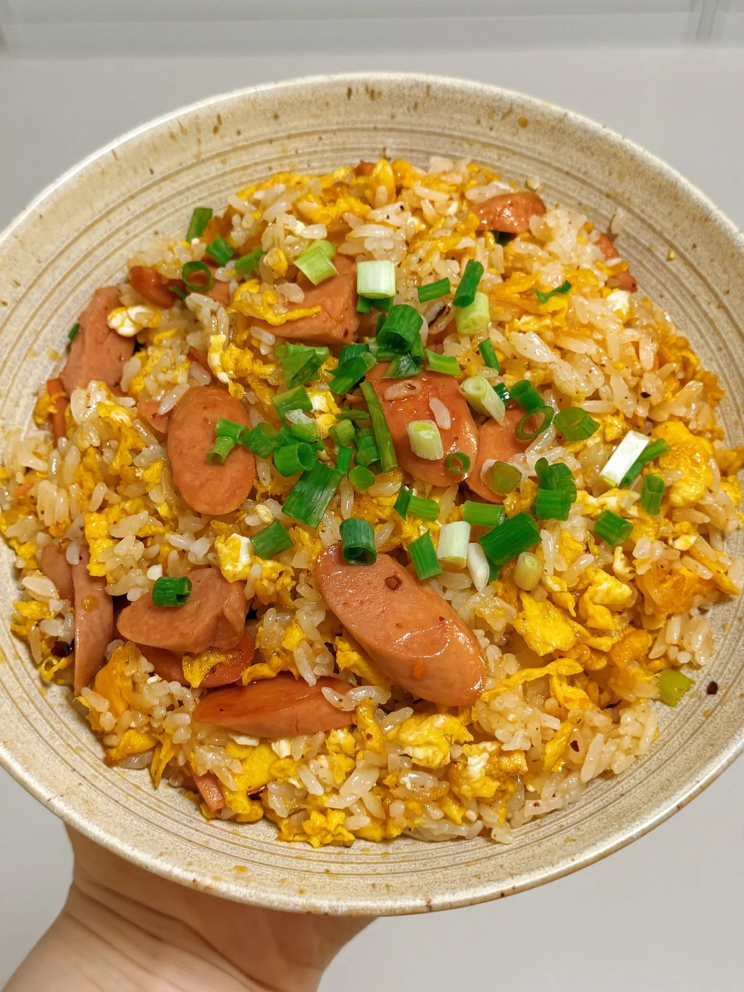谁懂啊？火腿肠蛋炒饭吃一次爱一次！🍚🍚🍚