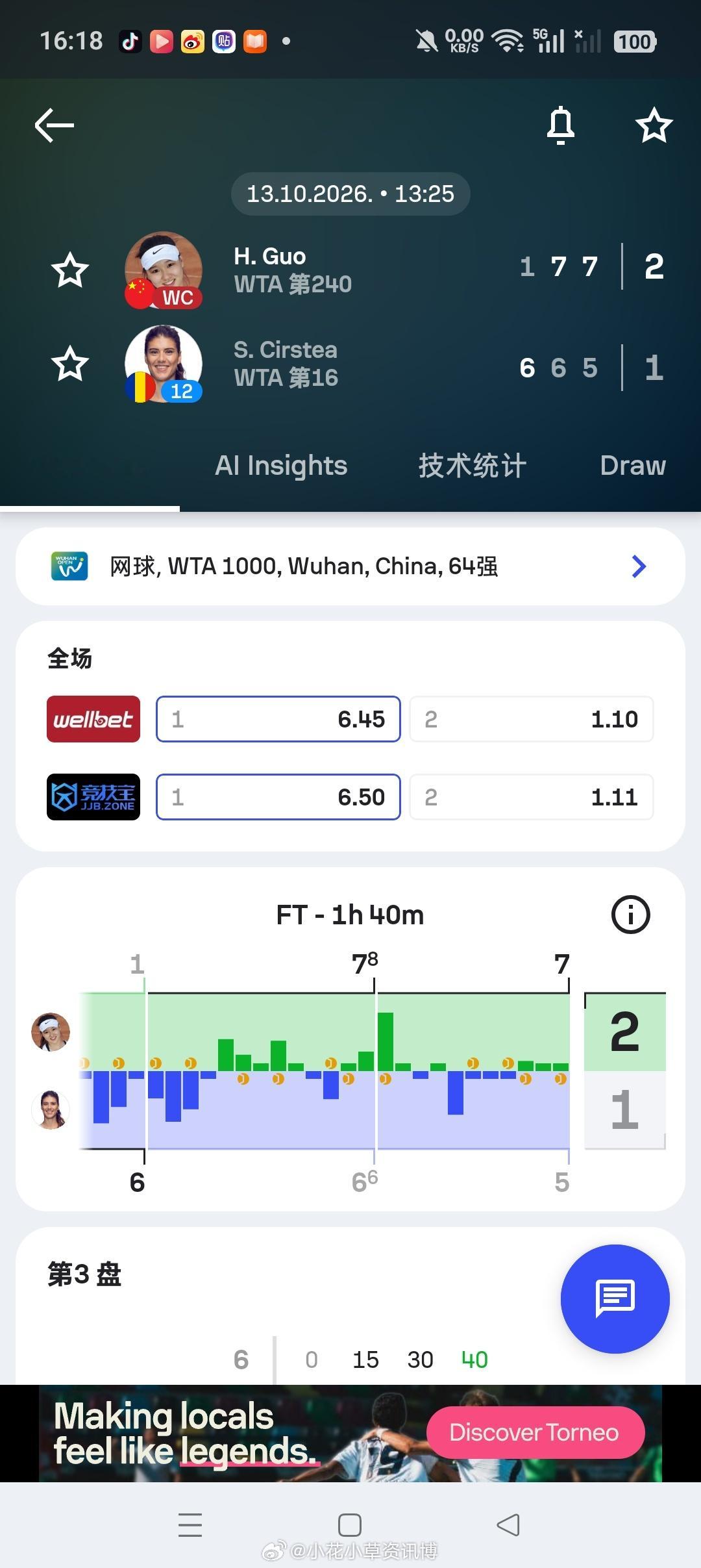 小花小草资讯wta【武网2026】女单正赛第一轮持外卡出战的🇨
