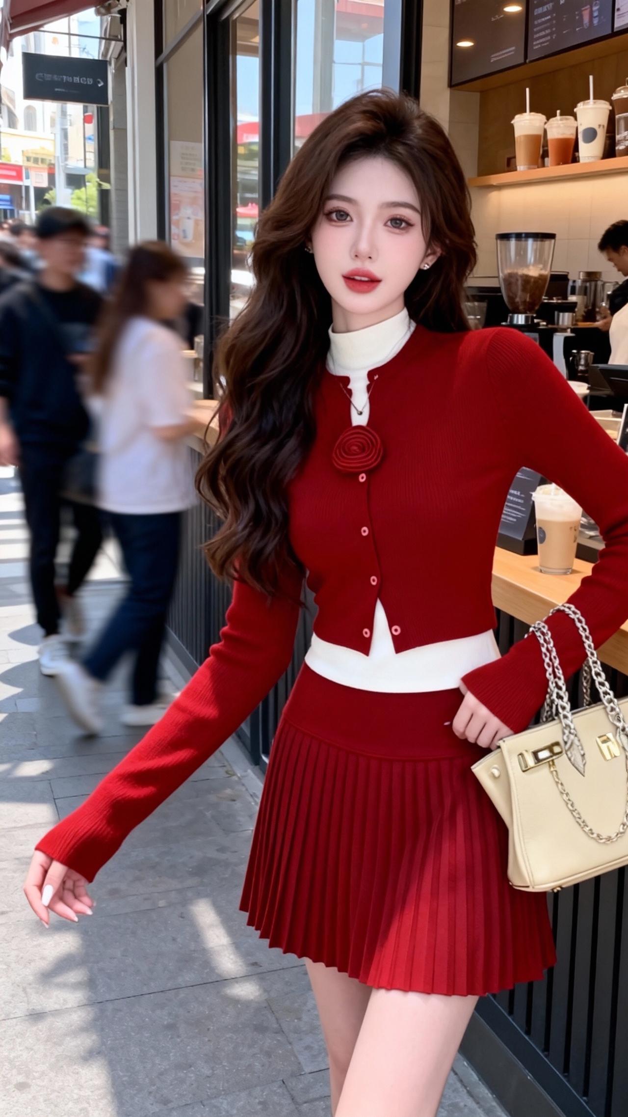 圣诞节穿搭有了！！今天穿什么显瘦穿搭微胖女生穿搭高级感