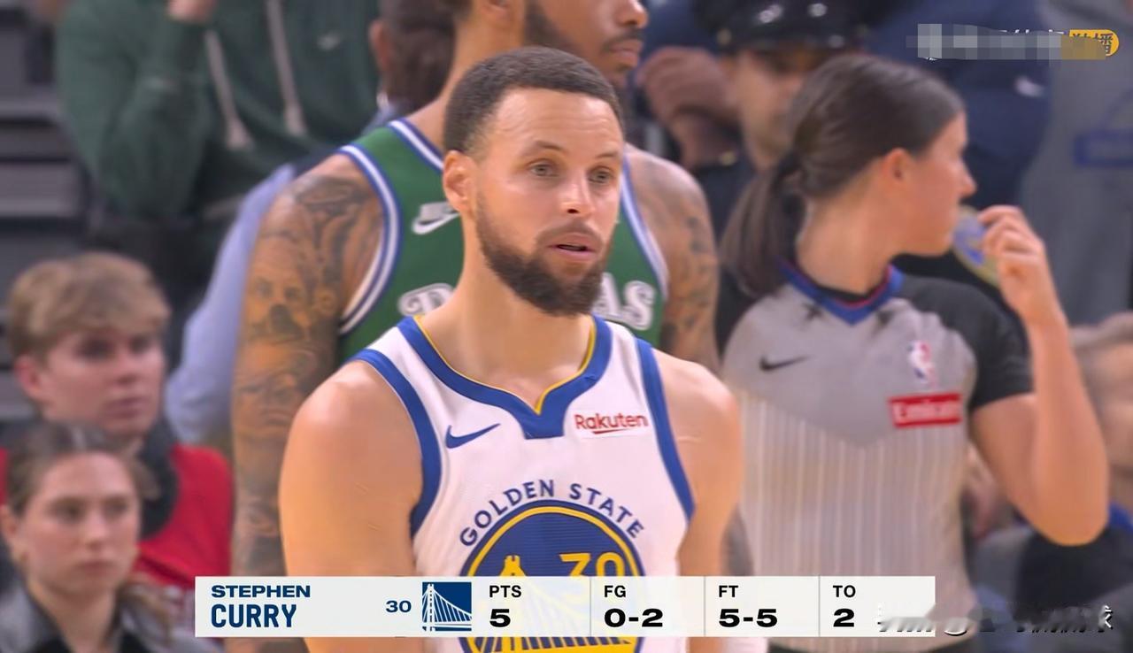 勇士超级巨星库里真是不会打圣诞大战！在今天勇士主场迎战独行侠的圣诞大战中，目前双