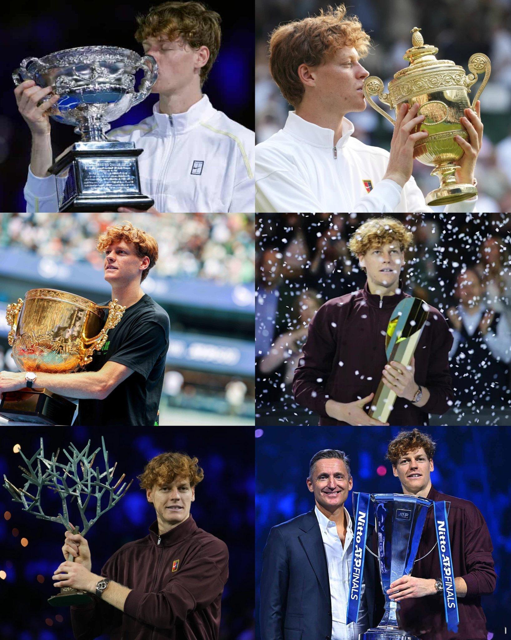 辛纳本赛季虽被禁赛3个月，但是仍然以优异、稳定的发挥领跑ATP，参赛效率极高。✅