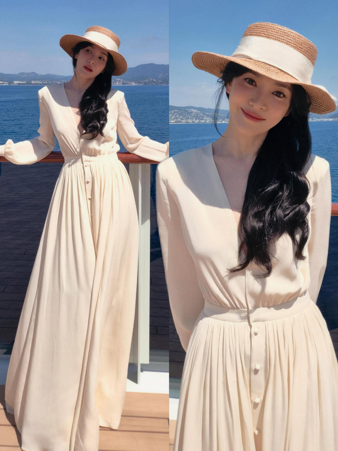 宋慧乔又瘦了宋慧乔在戛纳的海边松弛感～看着好舒服！！这几套造型都好好看！