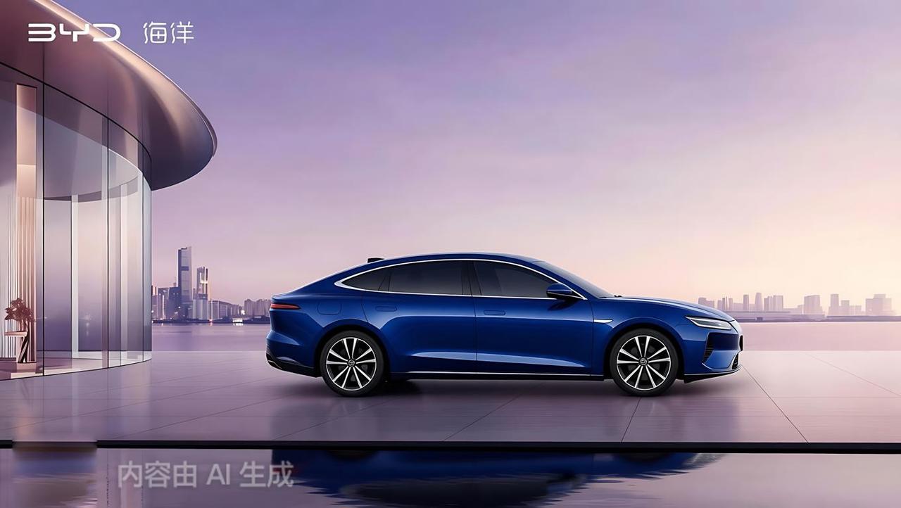 比亚迪海狮08，海豹08公布了官方的谍照图片，我们继续给他来一个卸妆，用Ai来把