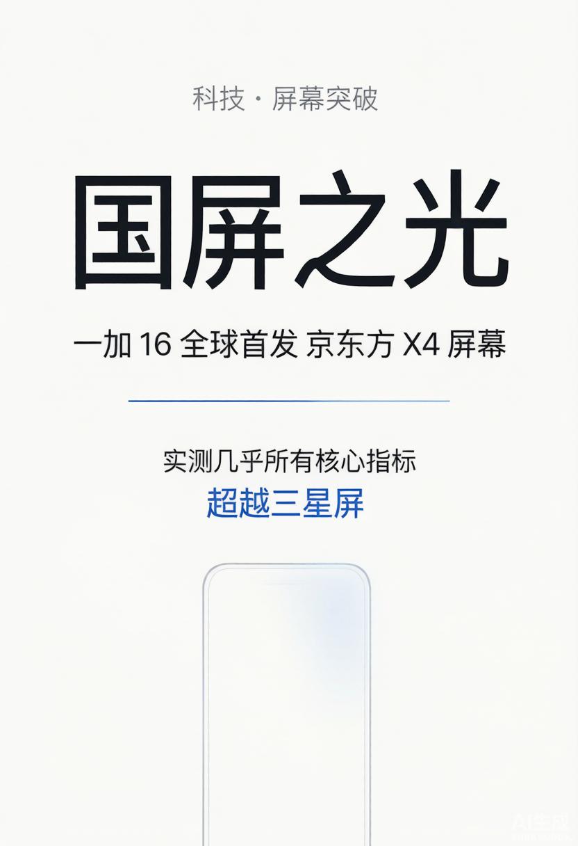 一加全球首发京东方X4屏幕！京东方闷声干大事啊，看爆料说这块屏幕几乎在所有核心