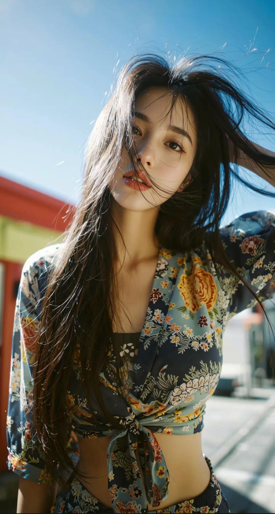 美女在旅途
