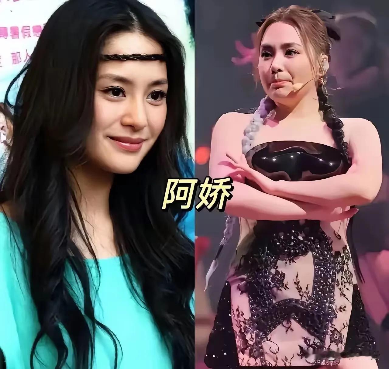 胖了和年龄有关系吗？阿娇钟欣潼年轻时的盛世美颜,港星神颜!胖了之后大变样。看
