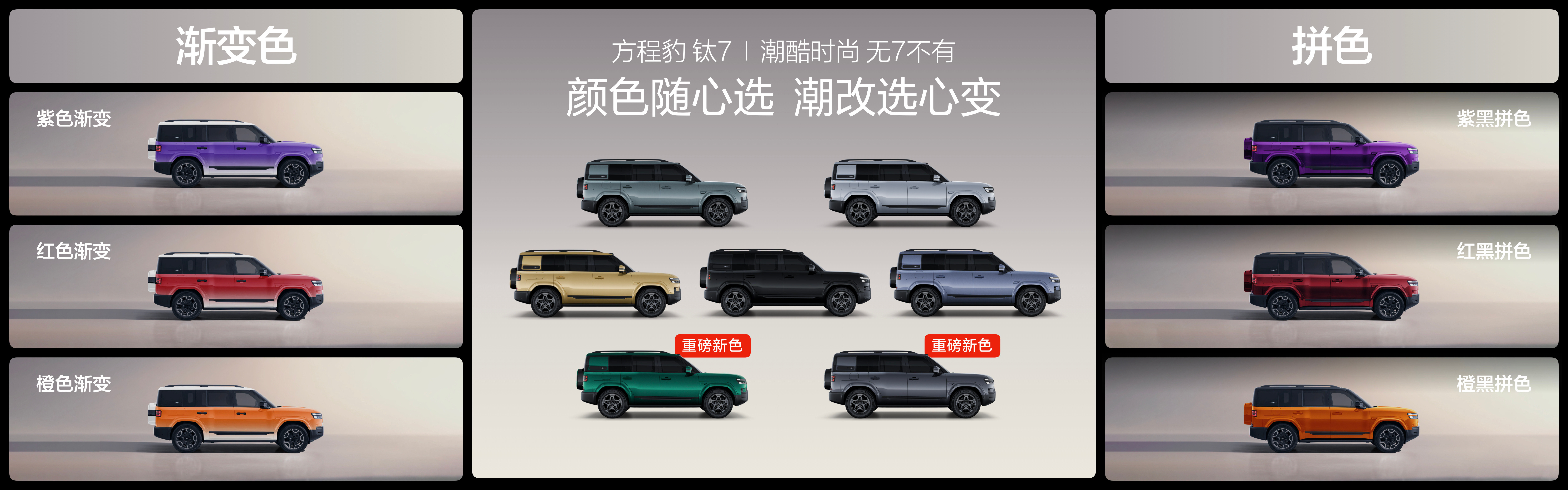 方程豹钛系列的第二款车型，钛7上市了。作为方程豹首款承载式混动方盒子，产品