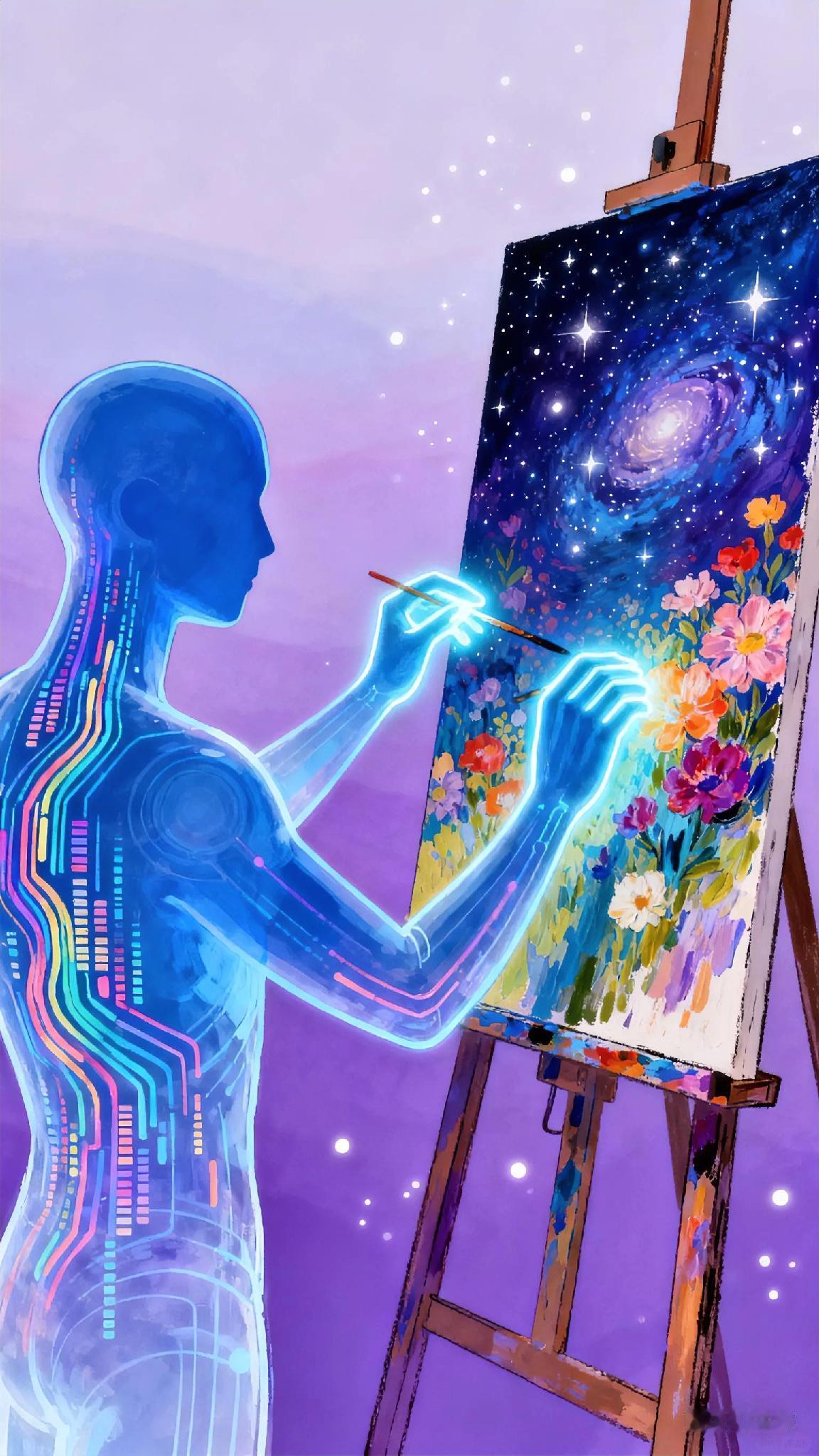 Al也是人类创作出来的，但它不可能超越人类的艺术，它最终还是以人类的想法和思维来