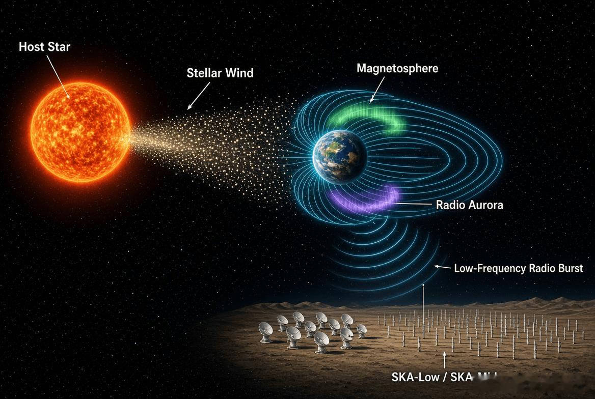 SKA能听到外星世界的无线电极光一颗行星可能位于所谓的宜居带中，但仍然是一个死
