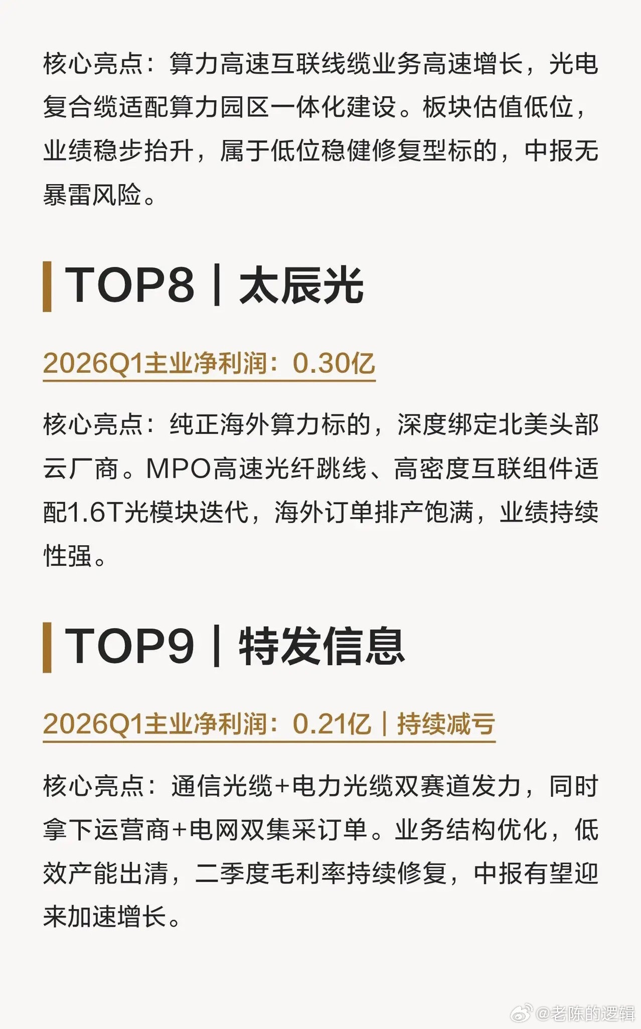 七月有望预增，光纤光缆业绩最高的十头龙