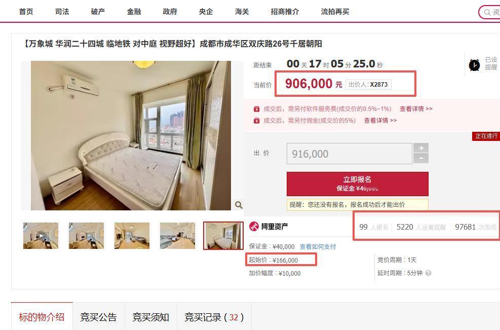 新一线城市，现场直播抢房，竞争非常激烈!这是成都，97681人围观，99人参与