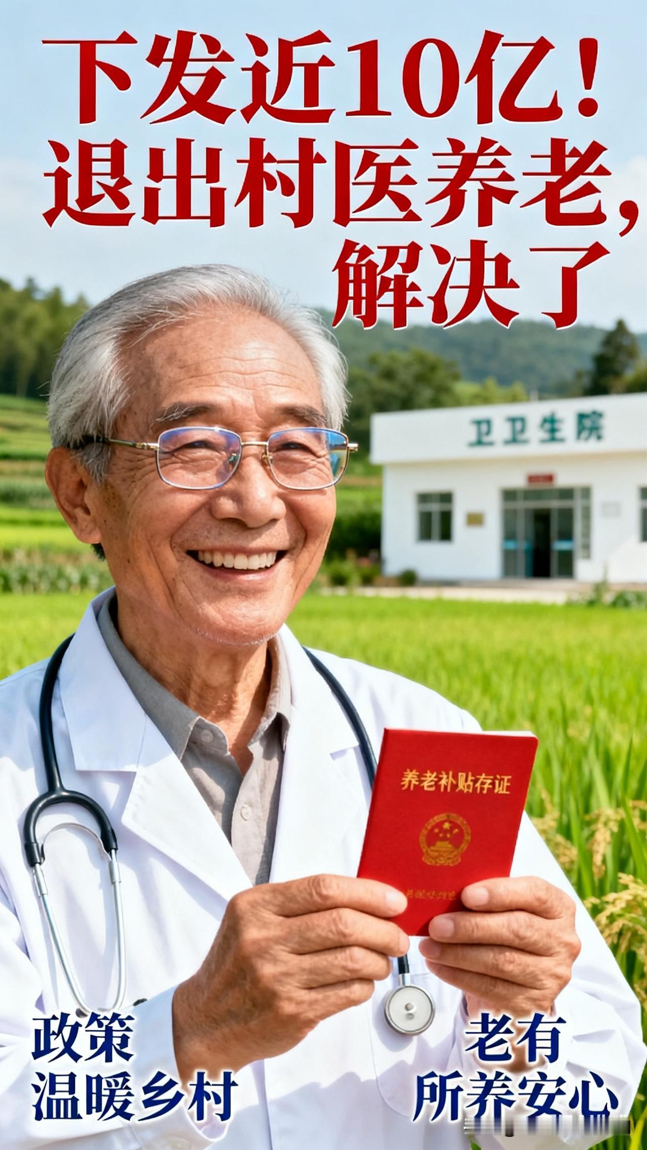 下发近10亿！退出村医养老难题加速破解“每月能按时领到补助，养老终于有了着