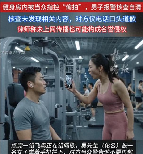 福建厦门的吴先生在健身房撸铁，一个陌生女人突然举着手机怼到他脸上，当着十几个人的