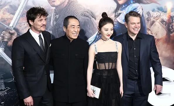 《长城》宣传中的张艺谋、景甜、马特·达蒙和佩德罗·帕斯卡，没有出镜的好莱坞明星，