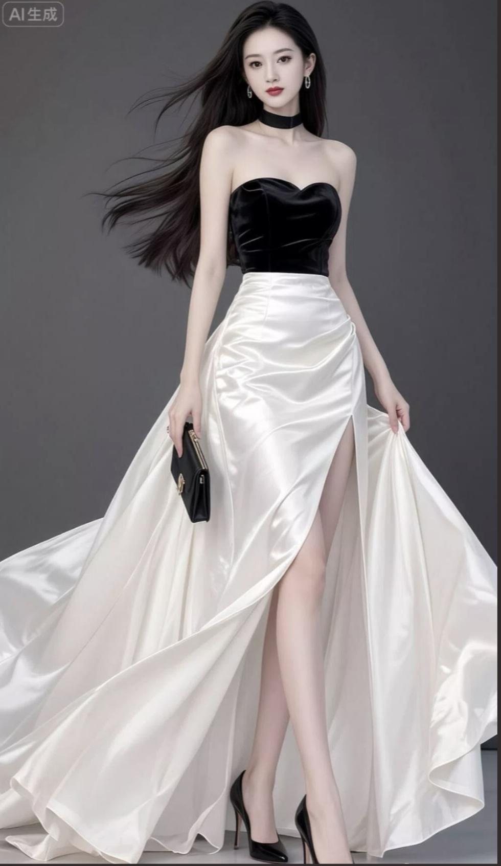 挖到宝了！这张礼服壁纸也太绝了吧！黑与白的碰撞，又美又飒！有没有和我一样，就
