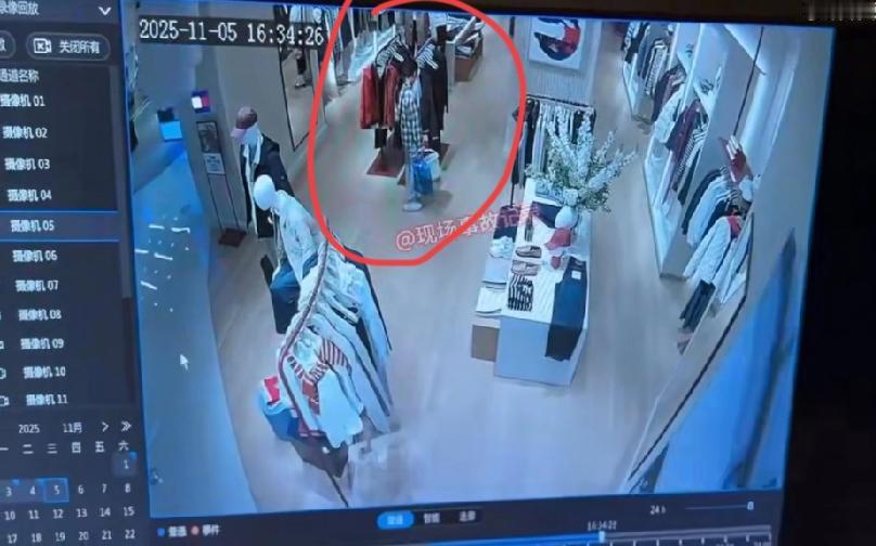 让人意想不到的事发生了，一女子逛商场竟然偷偷的把衣服给烧了，事后还站在现场观