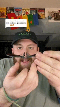 不会掉下来的眼镜，就是不知道鼻子能不能呼吸。