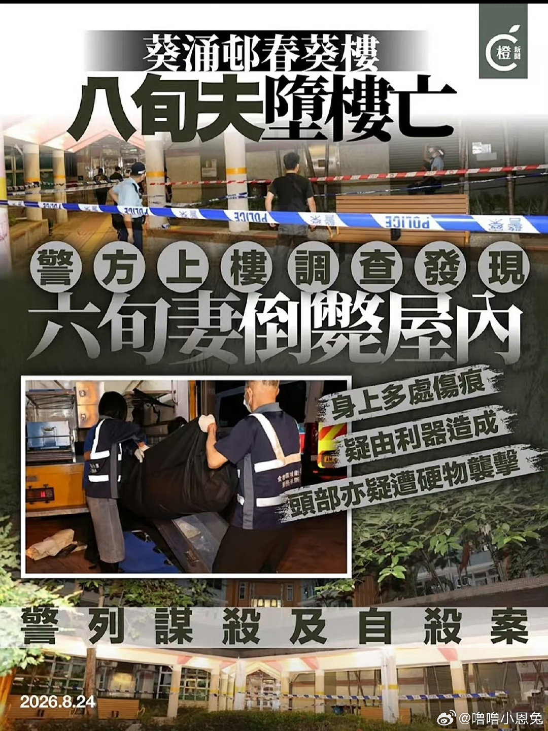 #香港葵涌村发生双尸案#据报道，二人结婚多年，没有家暴的情况，但长期的不交流导致矛盾剧增，往往比显性