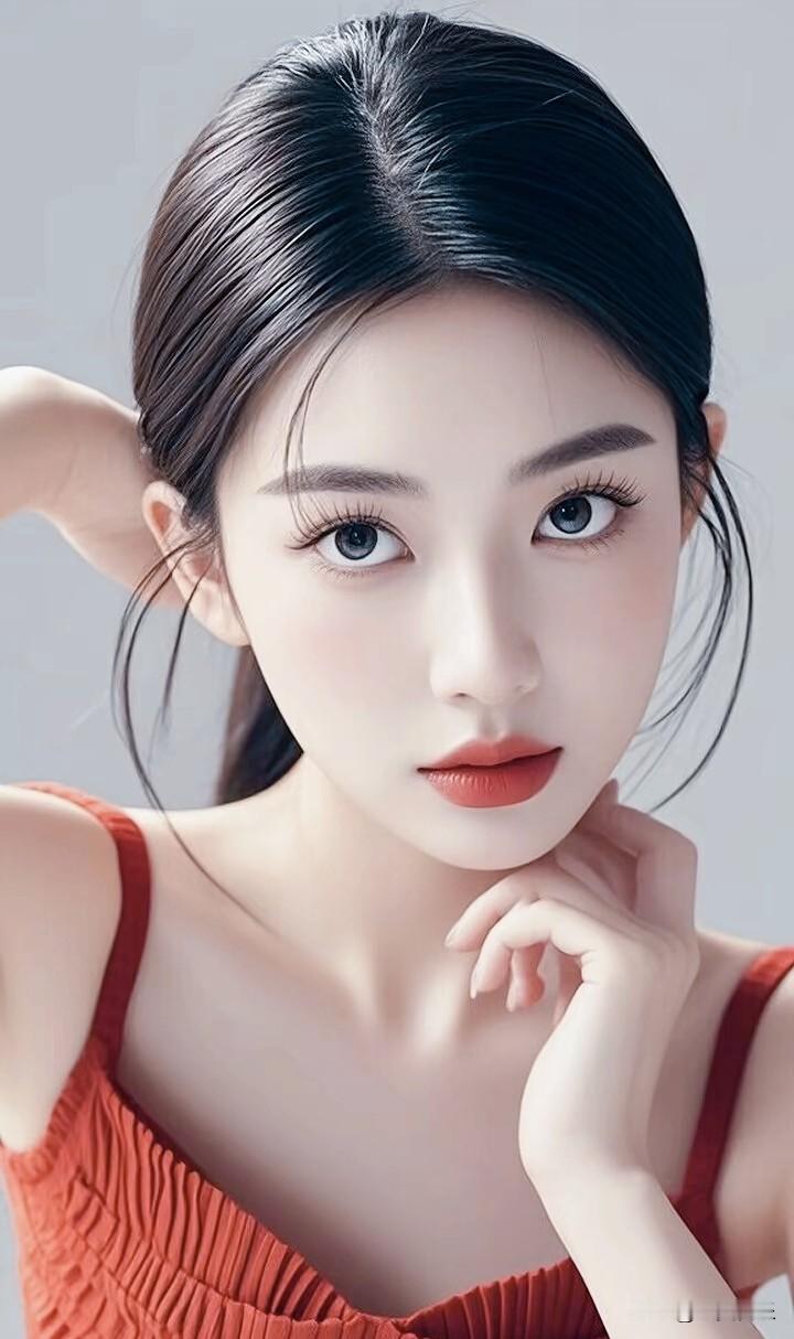 温柔甜美的少女，红唇轻启，散发迷人魅力。